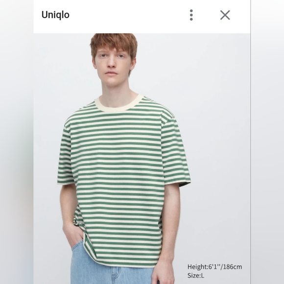 Uniqlo Mens striped t-shirt NWT - Picture 1 of 5
